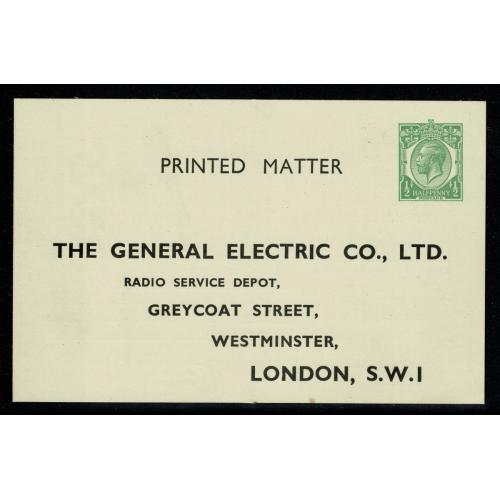 1920-26 STO Printed Matter for General Electric Co. H&B CS61