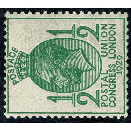1929 ½d green. WATERMARK SIDEWAYS. SG 434a