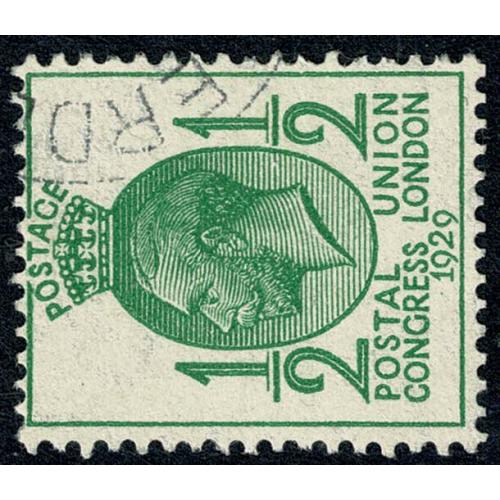 1929 ½d green. WATERMARK SIDEWAYS. SG 434a. Fine used.