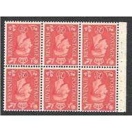 2½d Pale scarlet. Watermark Inverted. SG QB34a Perf Ie